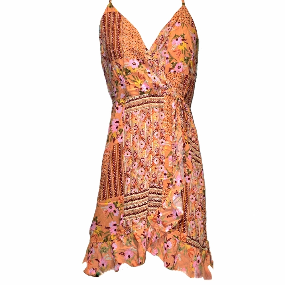 Juniors' Lily Rose Sleeveless Wrap Skater Dress Extra Large -NEW